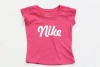 Nike Script Logo Girl's Pink Cotton T-Shirt (12 Months)