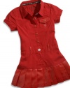 GUESS Kids Girls Little Girl Shirt-Dress, RED (3T)