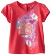 Baby Phat - Kids Baby-Girls Infant Print Tee With Foil, Geranium, 12