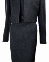 Kasper Women's Melange Business Suit Jacket Dress Set
