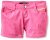 Baby Phat - Kids Girls 7-16 Embroidered Twill Short, Pink, 8