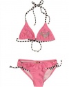Roxy Girls' 7-16 Tiki Tri Ruffle Swim Suit Set Pink-16
