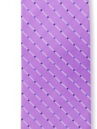 Geoffrey Beene Men's Big-Tall Trach Dot Grid Necktie