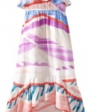 Roxy Girls 7-16 Take Me Out G Dress, Wild Orchid Print, Large