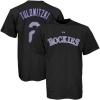 Troy Tulowitzki Majestic Name And Number Black Colorado Rockies T-Shirt