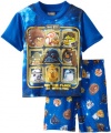 AME Boy's Force Flock Star Wars/Angry Birds 2-Pc Sleepwear Set, Blue, 8