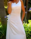 1 World Sarongs Womens Long White Lined Summer Dress-NO RETURNS