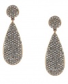 Vince Camuto Earrings, Gold-Tone Pave Crystal Drop Earrings