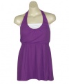 Plus Size Purple Hello Halter Dress