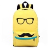 Eyourlife Fashion Mustache and Glasses Canvas Campus Bag Laptop Book Bags School Travel Sports Outdoor Backpack For Boys Girls 6 Colors
