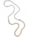 Anzie Boheme Beaded Long Necklace - Vintage Star & Pear Sign - Pearl & Clear Quartz