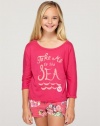 Roxy - Girls Take Me To The Sea Ml T-Shirt, Size: Small, Color: Hot Fuchsia