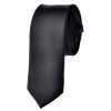 TopTie Mens Solid Skinny 2 Inch Black Necktie Tie