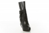 Twisted Woman's Vanessa Faux Snakekin Boot,Black,9 B(M) US