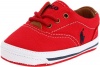 Ralph Lauren Layette Vaughn Crib Shoe (Infant/Toddler),Red Canvas,3 M US Infant