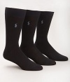 Polo Ralph Lauren men's socks Dress Supersoft flat knit khaki assorted 3 pairs