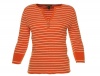 Lauren Ralph Lauren Women's Petite Striped Split Neck Shirt