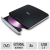 LG Electronics 8x USB 2.0 Portable Slim DVDARW External Drive, Black (GP40NB40)