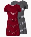Epic Threads Kids Girls 7-16 Dress Girls Sequin Sweater Dress Red X-large