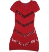 Epic Threads Girl's Short Sleeve Sweater Dress Perfect Red M