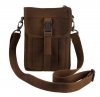 Brown Canvas Small Travel Portfolio Shoulder Bag