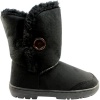 Womens Single Button Fully Fur Lined Waterproof Winter Snow Boots