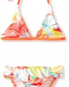 Hurley Girls 7-16 Sea Fire Reversible Halter And Tab Side