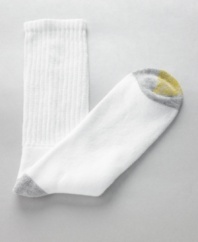 The gold standard in socks. These Gold Toe athletic socks are soft, breathable and absorbent to keep feet cool and dry.
