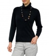 Wool Overs Womens Cashmere & Merino Slinky Turtleneck Sweater