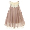 Kids Dream Mocha Chiffon Floral Lace Bodice Easter Dress Girls 2T-14