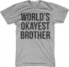 World's Okayest Brother T Shirt funny siblings shirt brothers tee
