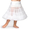 I.C. Collections Girls White Bouffant Half Slip Petticoat - Tea Length, Size 6