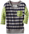 Southpole - Kids Girls 7-16 Pullover Striped Fashion 3/4 Sleeve Top