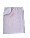 Noa Lily Reversible Blanket, Pink Dot with Pink Stripe with Duck