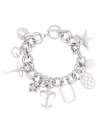 G by GUESS Women's Charm Silver Chain Bracelet, SILVER