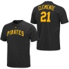MLB Pittsburgh Pirates Roberto Clemente Cooperstown Collection Black Basic T-Shirt, Black, Large