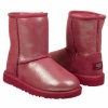 Ugg Australia K Classic Glitter Kids Boots Red Plum 1000792 RPL (SIZE: 5)