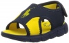 Polo Ralph Lauren Kids Wavecroft Sport Sandal (Toddler/Little Kid),Navy/Yellow,7 M US Toddler