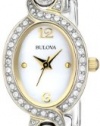 Bulova Women's 98L005 Crystal Accented Mother Of Pearl Dial Watch
