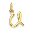 Letter U Pendant in 14kt Yellow Gold - Brilliant - Polished Finish