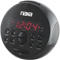 NAXA NRC-172 PLL Digital Dual Alarm Clock with AM/FM Radio and Snooze (Black Lacquer)