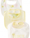 Juicy Couture Baby Baby-Girls Newborn Floral 3 Pack Bib Set, Assorted, One Size