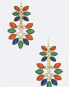 Karmas Canvas Marquee Flower Crystal Statement Earrings