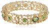 1928 Jewelry Jeweltone Greens Gold-Tone Green Bangle Bracelet, 2.5