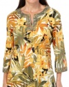 Alfred Dunner Womens Call Of The Wild Tunic Top