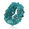 Bling Jewelry Simulated Turquoise Gemstone Chips Chunky Stretch Bracelet