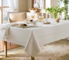 Waterford Linens Addison Linen Oblong 70 x 104in Table Cloth Pearl Ivory