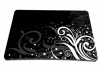 Meffort Inc Standard 7 x 9 Inch Mouse Pad - Black Swirl Flower