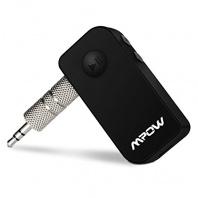 Mpow® Portable Bluetooth 3.0 Audio Music Streaming Receiver Adapter with Hands Free Calling 3.5 Mm Stereo Output LED Indicator One Touch Connect Button and Integrated multi-point technology for iphone 6, 6 Plus, 5 5c 5s 4s ipad, LG G2, Samsung Galaxy S5 