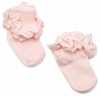 Jefferies Socks Double Ruffle Turncuff Sock, Pastel Pink, 12-24 Months